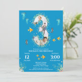 Grote 3e foto-collage Birthday onder het Zee Kaart (Staand voorkant)