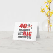 Grote 40e verjaardag kaart (Gele Bloem)