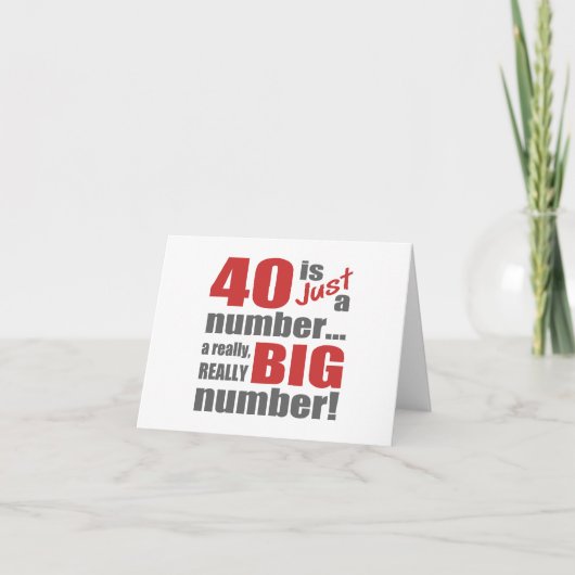 Grote 40e verjaardag kaart (Voorkant)