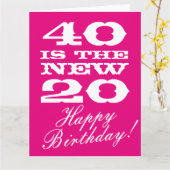 Grote 40e verjaardagskaart voor vrouwen 40 is de n kaart (Gele Bloem)