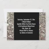 Grote 4-0 Verjaardag Glitter-Look 40e Feest Kaart (Achterkant)