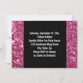 Grote 4-0 verjaardag Roze Glitter-Kijk 40th Party Kaart (Achterkant)