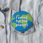 Grote 4-inch knop - Stemmen voor het klimaat Ronde Button 4,0 Cm (In situ)