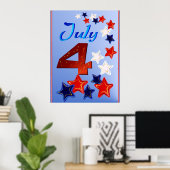 Grote 4 juli Poster (Thuiskantoor)