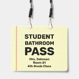 Grote 4x5 Leerling Badkamer Pas Klas Lanyard Badge