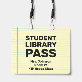 Grote 4x5 student bibliotheek pas klas lanyard badge