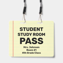 Grote 4x5 student studeerkamer pas lanyard