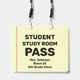 Grote 4x5 student studeerkamer pas lanyard badge