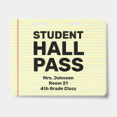 Grote 4x5 studenten halpas lanyard badge (Achterkant)