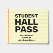 Grote 4x5 studenten halpas lanyard badge (Voorzijde)