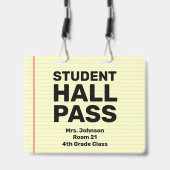 Grote 4x5 studenten halpas lanyard badge (Achterkant met lanyard)