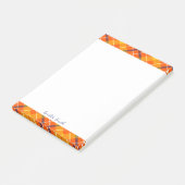 Grote 4x6 op maat gemaakte herfst oranje gingham r post-it® notes (Schuin)