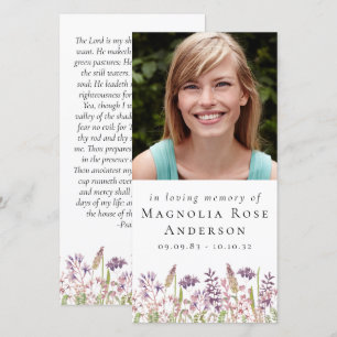 Grote 4x8 herdenkingsbladwijzer   Wilde lavendel