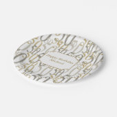 Grote 50 persoonlijke Birthday Party Papieren Bordje (Gekanteld)