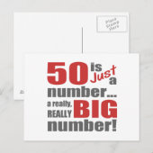 Grote 50e verjaardag briefkaart (Voorkant / Achterkant)