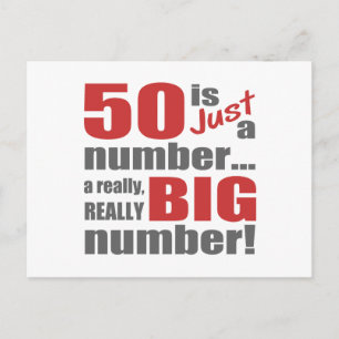Grote 50e verjaardag briefkaart