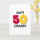 Grote 50e verjaardag kaart (Gele Bloem)