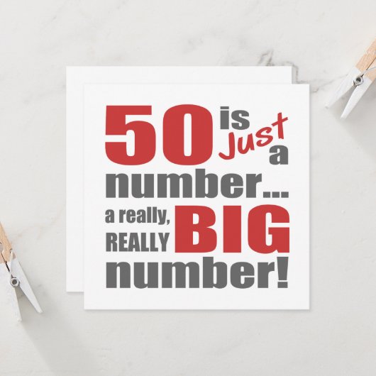 Grote 50e verjaardag kaart (Voorkant / Achterkant in situ)