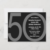 Grote 5-0 uitnodigingen voor verjaardagsfeestjes (Voorkant)