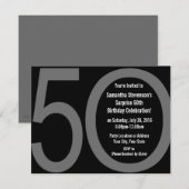 Grote 5-0 uitnodigingen voor verjaardagsfeestjes (Voorkant / Achterkant)