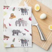 Grote 5 Afrikaanse kerstdieren Theedoek (Quarter Fold)