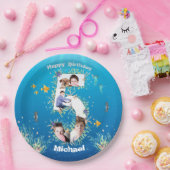 Grote 5-jarige fotocollage onder het Zee Papieren Bordje (Feest)