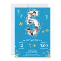 Grote 5e foto-collage Birthday onder het Zee