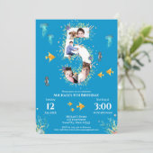 Grote 5e foto-collage Birthday onder het Zee Kaart (Staand voorkant)