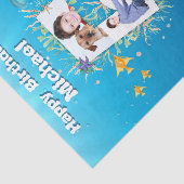 Grote 5e foto onder het Zee Birthday Foto Collage Tissuepapier (Detail)