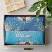 Grote 5e foto onder het Zee Birthday Foto Collage Tissuepapier (Geschenk)