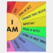 Grote 60x80 regenboog positieve bevestiging Kinder Fleece Deken (Voorkant)