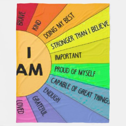 Grote 60x80 regenboog positieve bevestiging Kinder Fleece Deken (Voorkant)