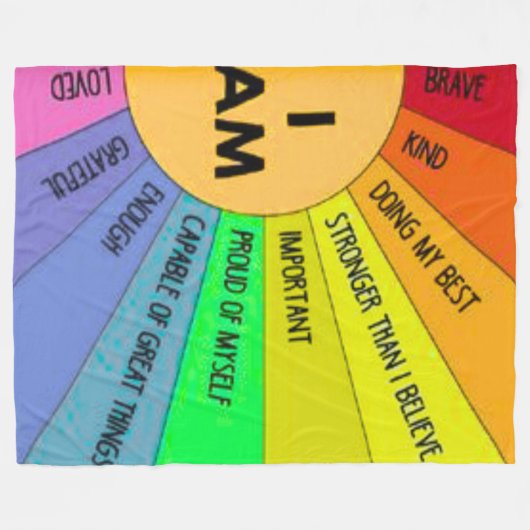 Grote 60x80 regenboog positieve bevestiging Kinder Fleece Deken (Voorkant (Horizontaal))