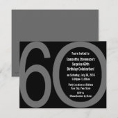 Grote 6-0 feestuitnodigingen kaart (Voorkant / Achterkant)