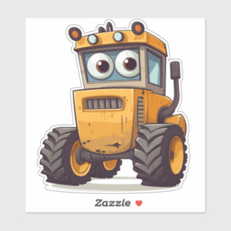 Grote 6-inch x6-Cute Tractor-Sticker Sticker