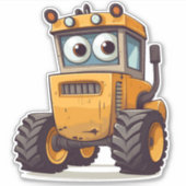 Grote 6-inch x6-Cute Tractor-Sticker Sticker (Voorkant)