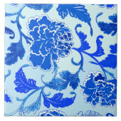 Grote (6 x 6 inch) keramische flacon, groot, flore tegeltje (Voorkant)