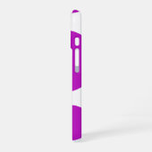 Grote 70s stippen in paars iPhone 16 hoesje (Linkerkant)