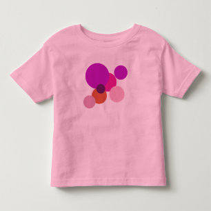 Grote 70s stippen in paars kinder shirts