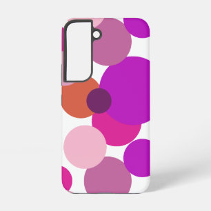 Grote 70s stippen in paars samsung galaxy hoesje
