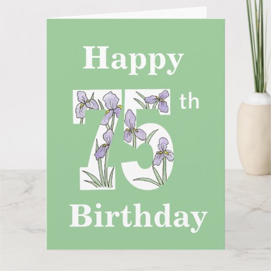 Grote 75e verjaardag Kaart (Voorkant)