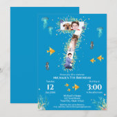 Grote 7e foto-collage Birthday onder het Zee Kaart (Voorkant / Achterkant)