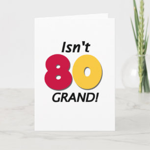 Grote 80e verjaardag kaart
