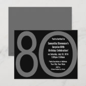 Grote 8-0 uitnodigingen voor verjaardagsfeestjes (Voorkant / Achterkant)