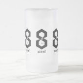 Grote 8 a-bits zwart-wit Mok (Center)