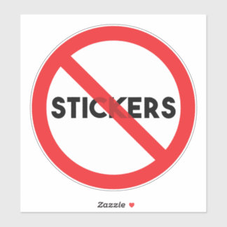 Grote 8 "x8" Custom-Cut "Geen Stickers" Vinyl Stic Sticker