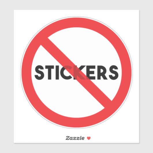 Grote 8 "x8" Custom-Cut "Geen Stickers" Vinyl Stic Sticker (Vel)