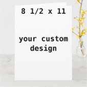 grote 8 x 11 wenskaarten kaart (Gele Bloem)