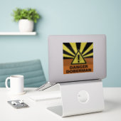 Grote 8 x 8 inch vinylstickers op maat sticker (Laptop op bureau)