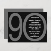 Grote 9-0 uitnodigingen voor verjaardagsfeestjes (Voorkant / Achterkant)
